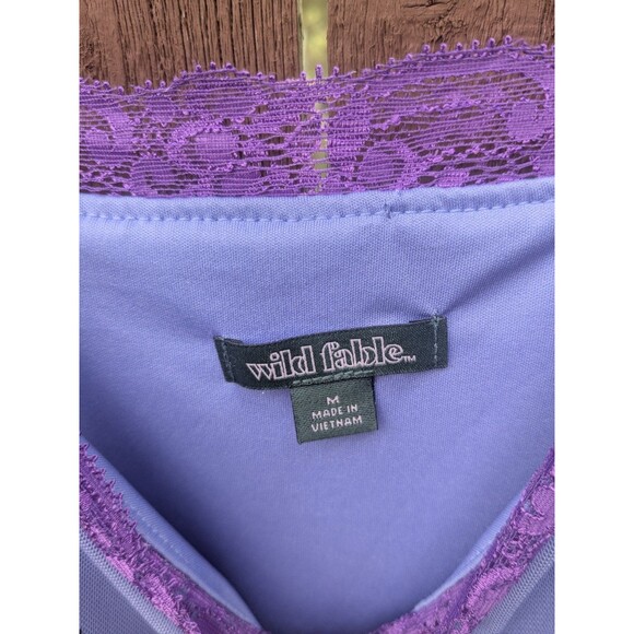 Y2K style Periwinkle Sleeveless Lace Mesh Bodycon Slip Dress Juniors Med Friends - Picture 8 of 8